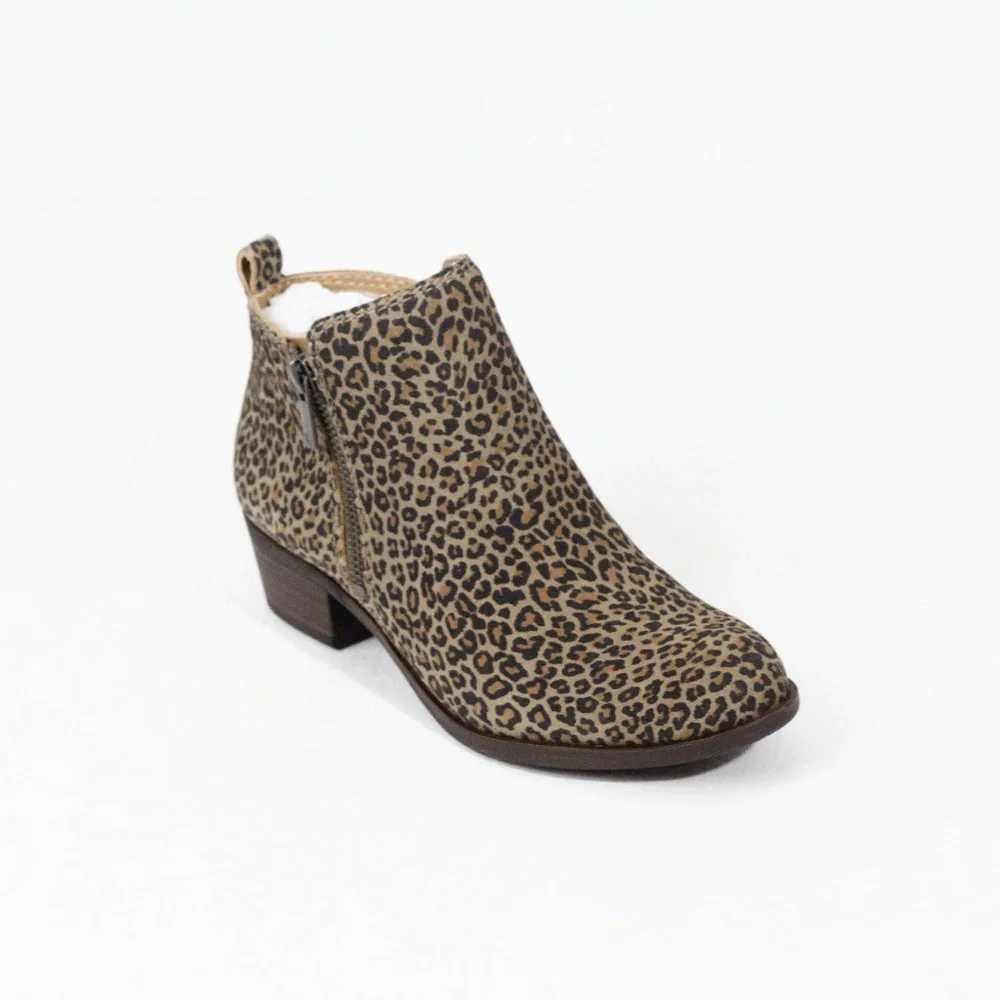Lucky Brand Basel Boots sz 6 New Animal Print Booties Block Heel Fall fashion